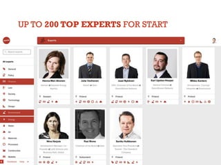 UP TO 200 TOP EXPERTS FOR START

 