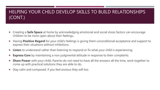 How to support your child develop healthy relationships | PPT
