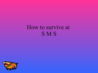 How to survive at  S M S 