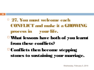 How to sustain your marriage during conflicts | PPT