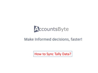 How to Sync Tally Data?
 