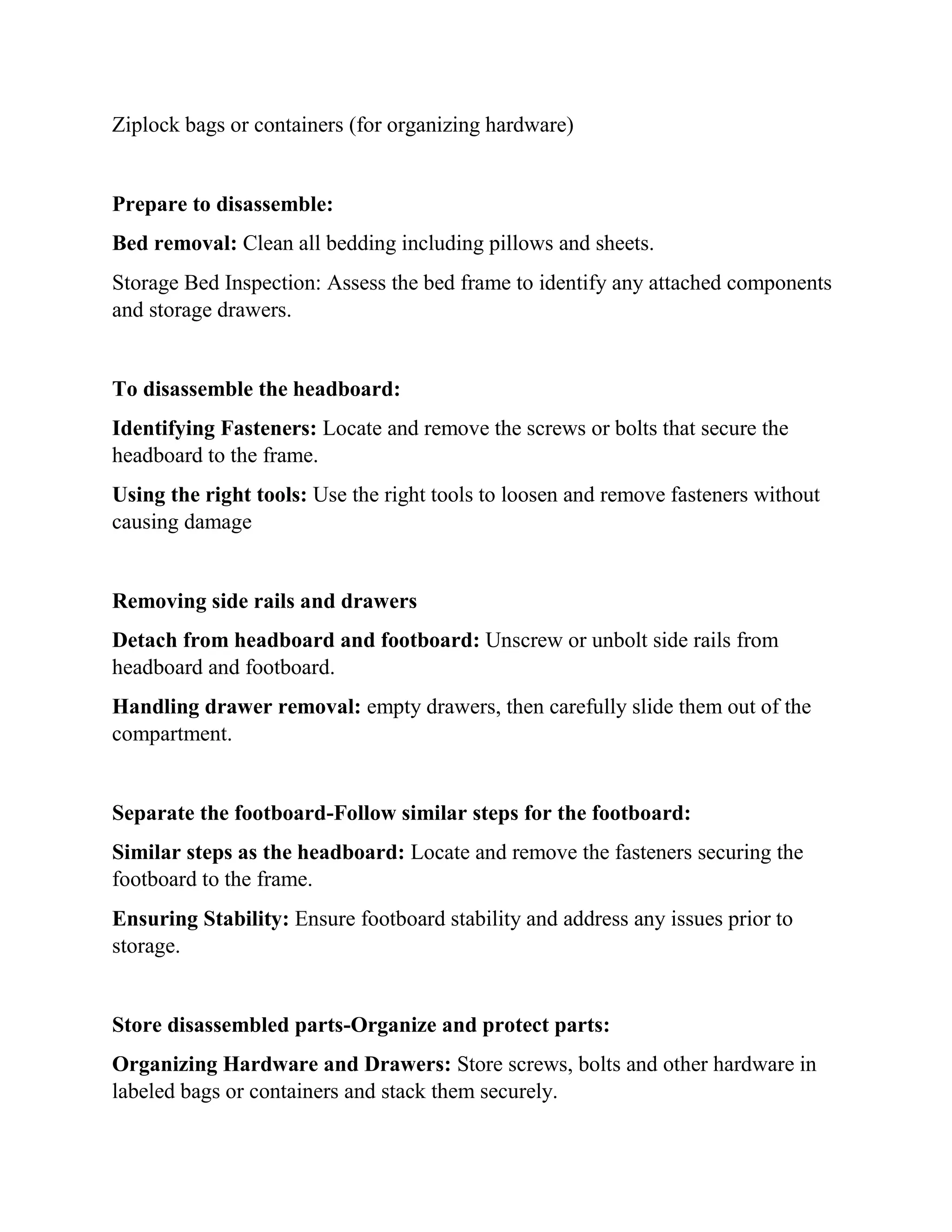 7 Steps For How To Take Apart Bed Frame. PDF