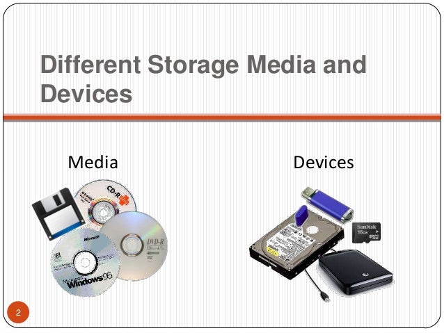 Different Storage Media And Devices 2 Different Storage Media And Devices 2