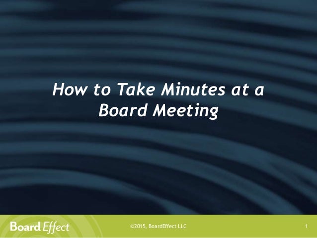 taking minutes at a board meeting