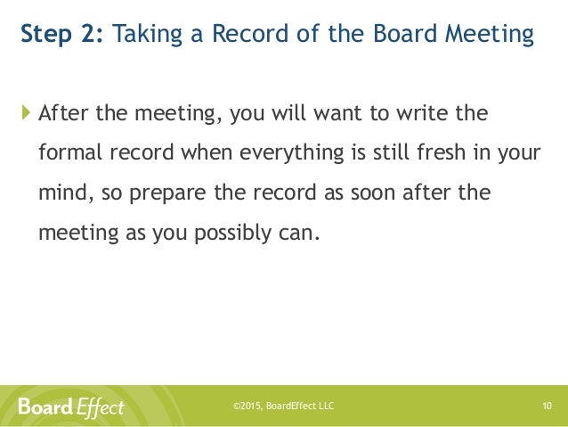 how to take minutes at a board meeting template