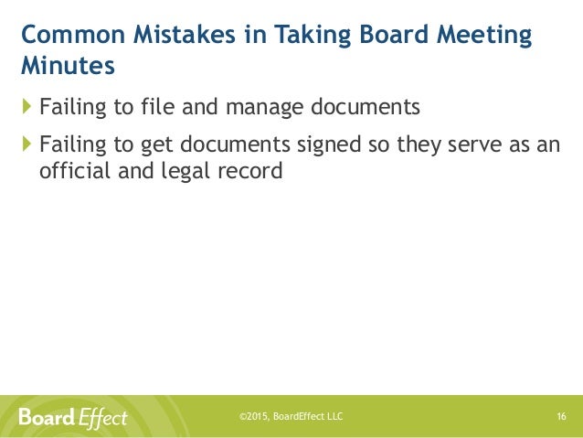how to take minutes at a board meeting