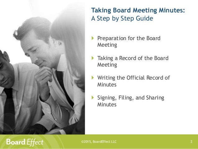 taking minutes at a board meeting