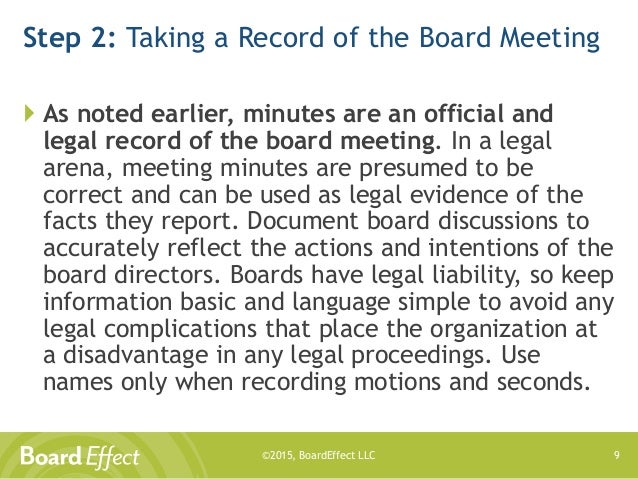 taking minutes at a meeting