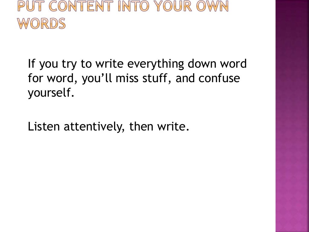7 EASY STEPS TO TAKING DOWN NOTES