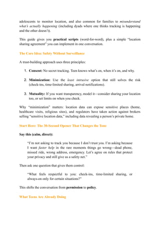 How to Talk About Location Sharing With Teens (Scripts That Build Trust ...