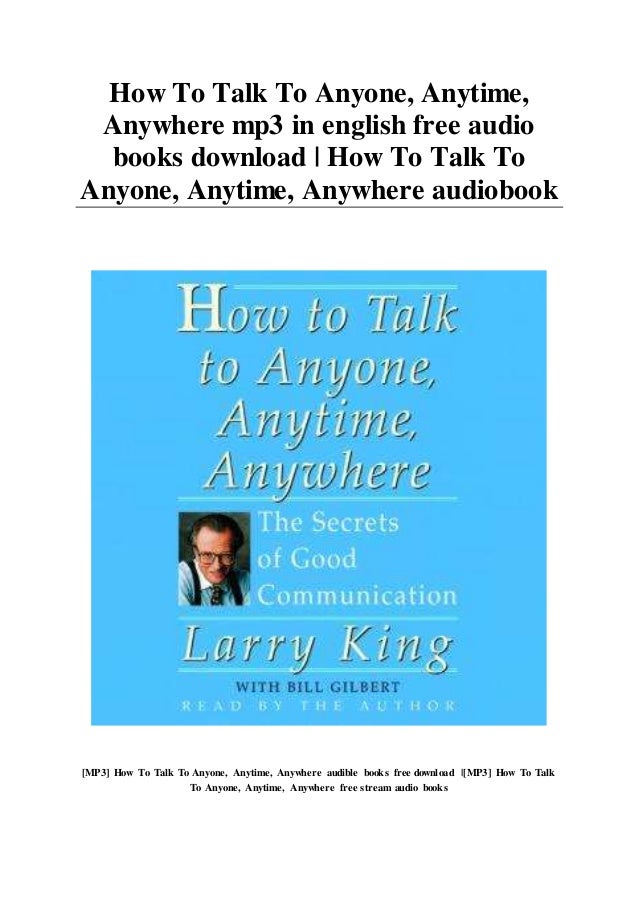 How to talk to anyone anytime anywhere mp3 in english free audio