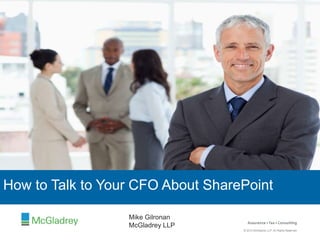 How to talk to your cfo about share point - spsnh