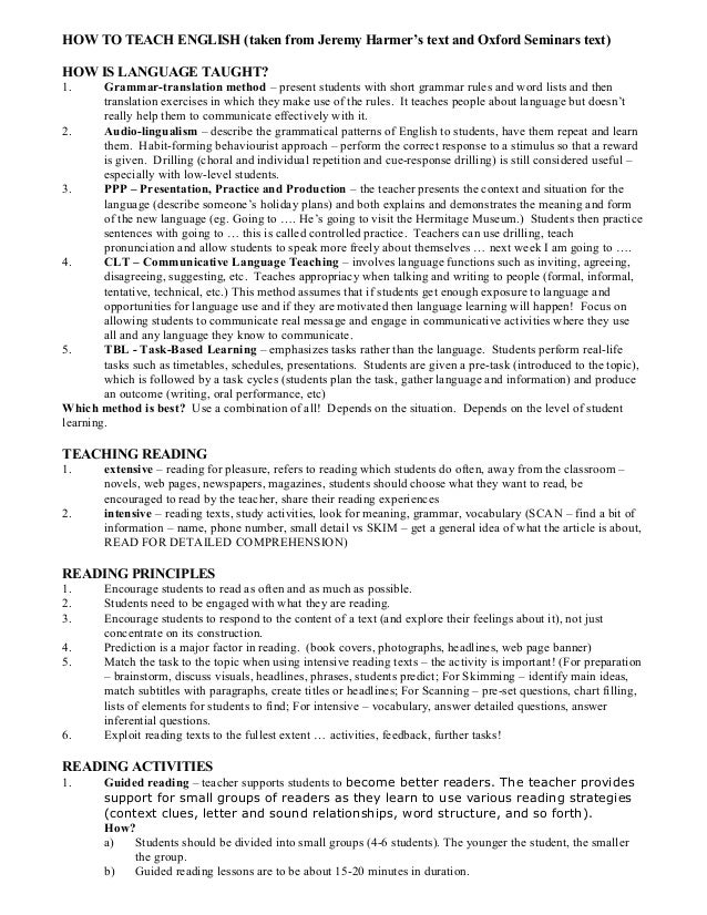 jeremy harmer how to teach english pdf