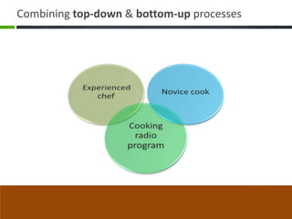 Combining top-down & bottom-up processes
 