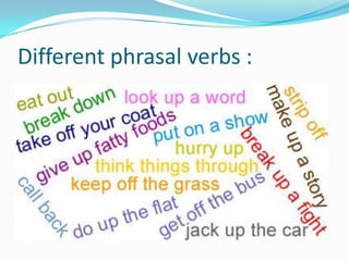 Different phrasal verbs :