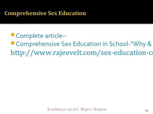 How To Teach Sex Education In School 