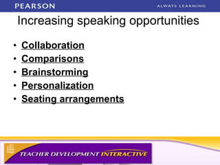Collaborative Speaking How to teach speaking | PPT