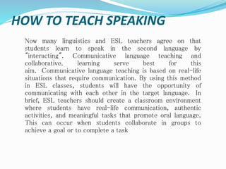 HD How to teach speaking | PPTX
