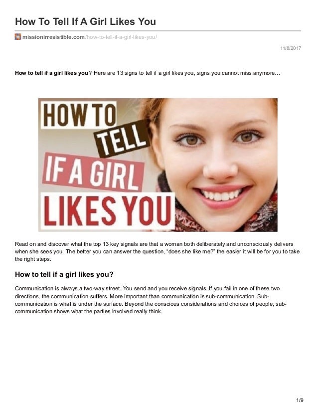 How To Tell If A Girl Likes You