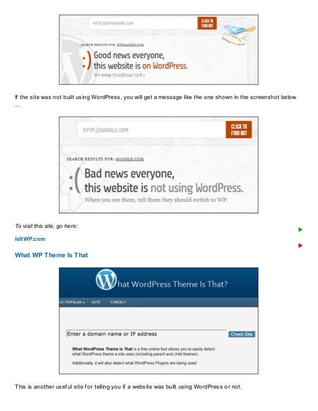 How To Tell If A Website Was Built Using WordPress