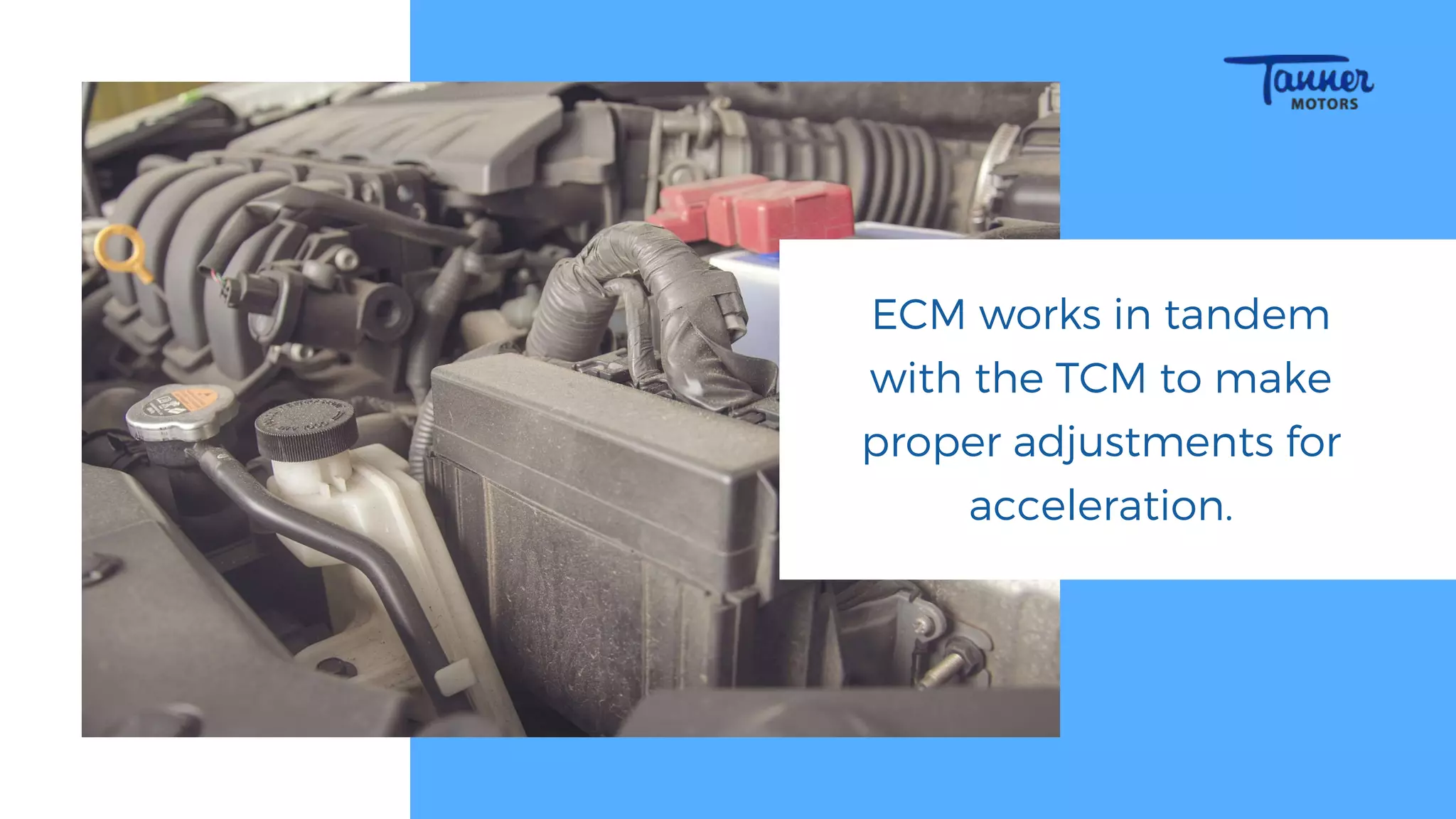 ECM works in tandem
with the TCM to make
proper adjustments for
acceleration.
