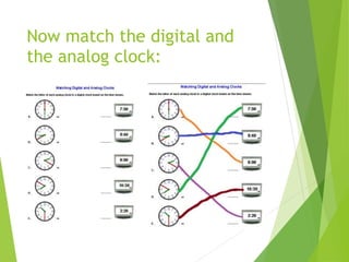 How to tell the time in English | PPTX | Judaism | Religion & Spirituality