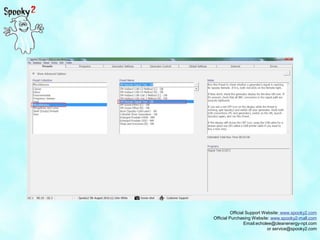 Official Support Website: www.spooky2.com
Official Purchasing Website: www.spooky2-mall.com
Email:echolee@cleanenergy-npt.com
or service@spooky2.com
 