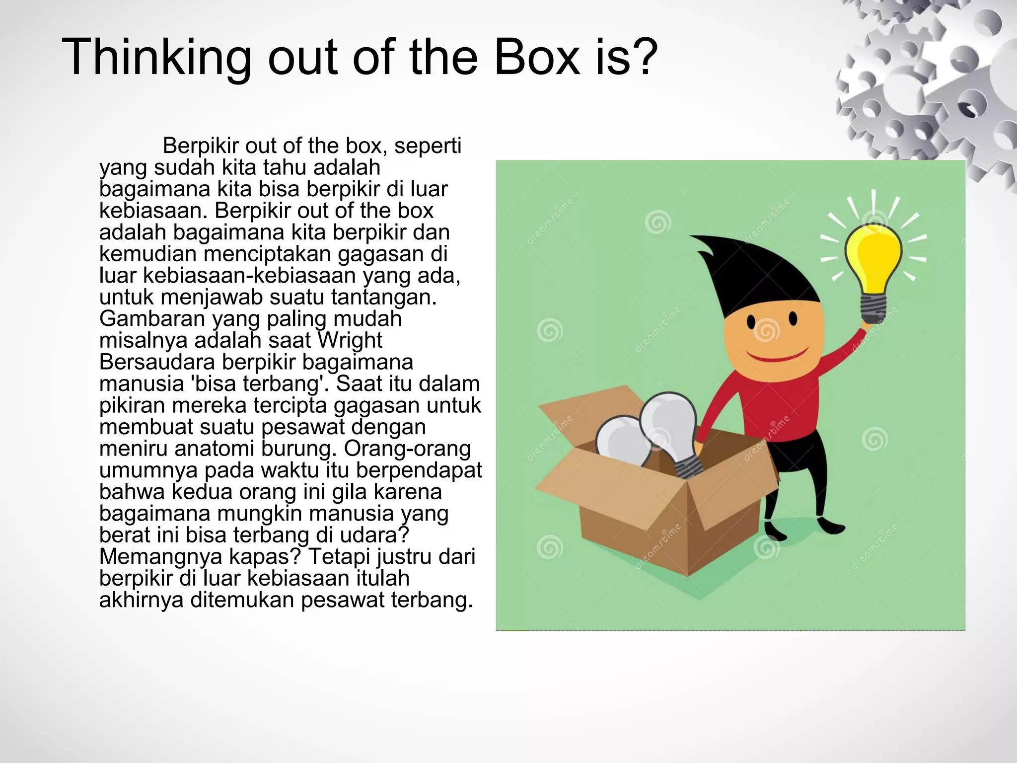How to thinking out of the box | PPT