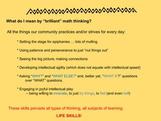How to Think Brilliantly and Creatively in Mathematics | PDF