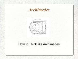 Archimedes

How to Think like Archimedes

 