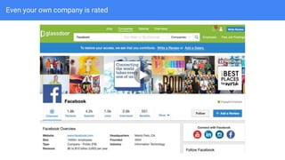 Even your own company is rated
 