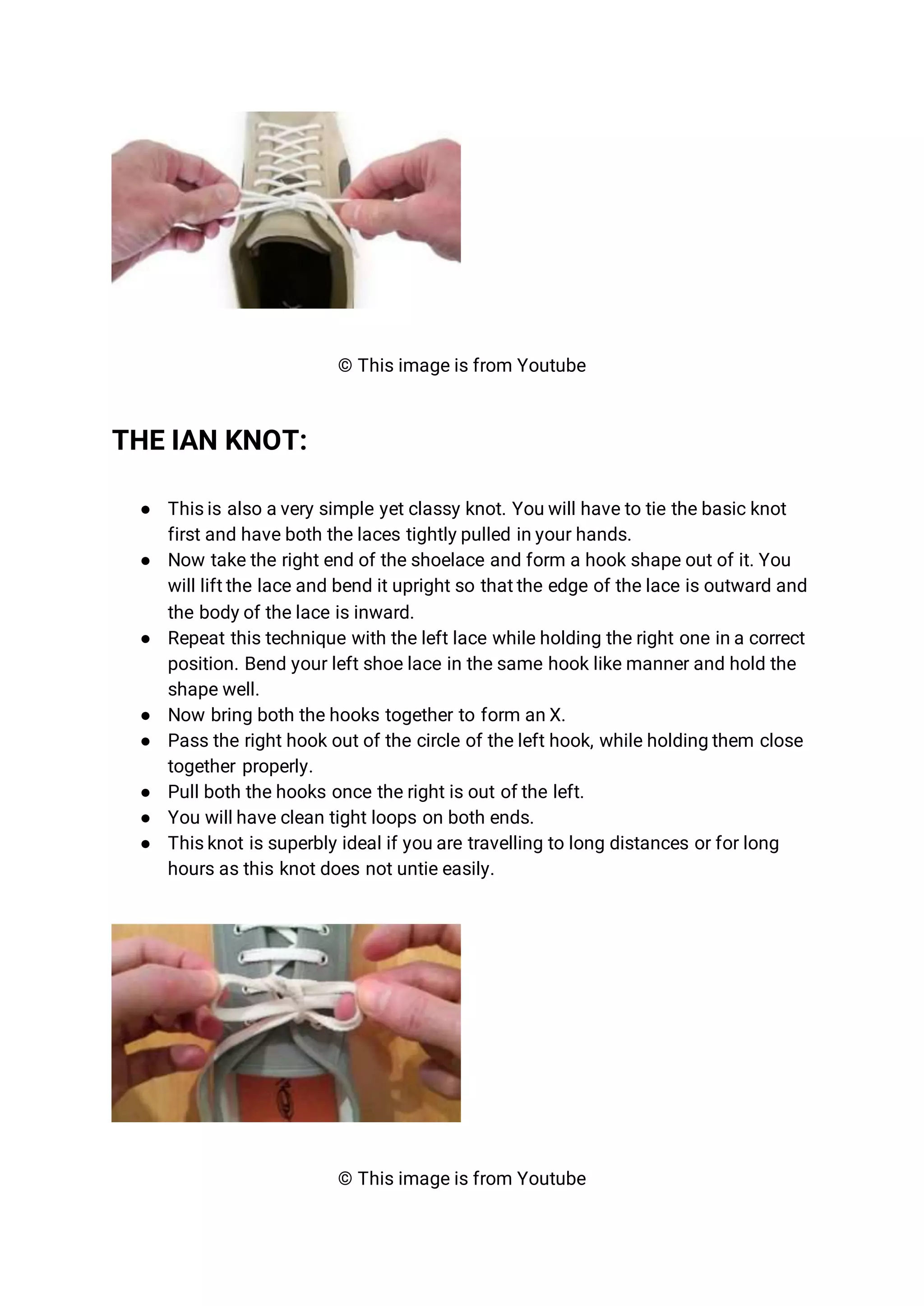 Ian's Shoelace Site - Shoelace Knots - How To Tie Your Shoes - Basic Shoelace Tying Technique