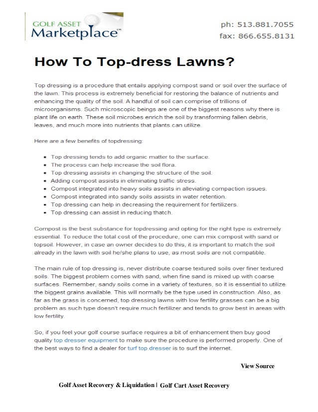top dressing cost