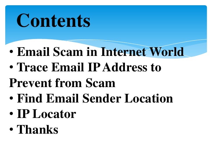 How to trace email ip address