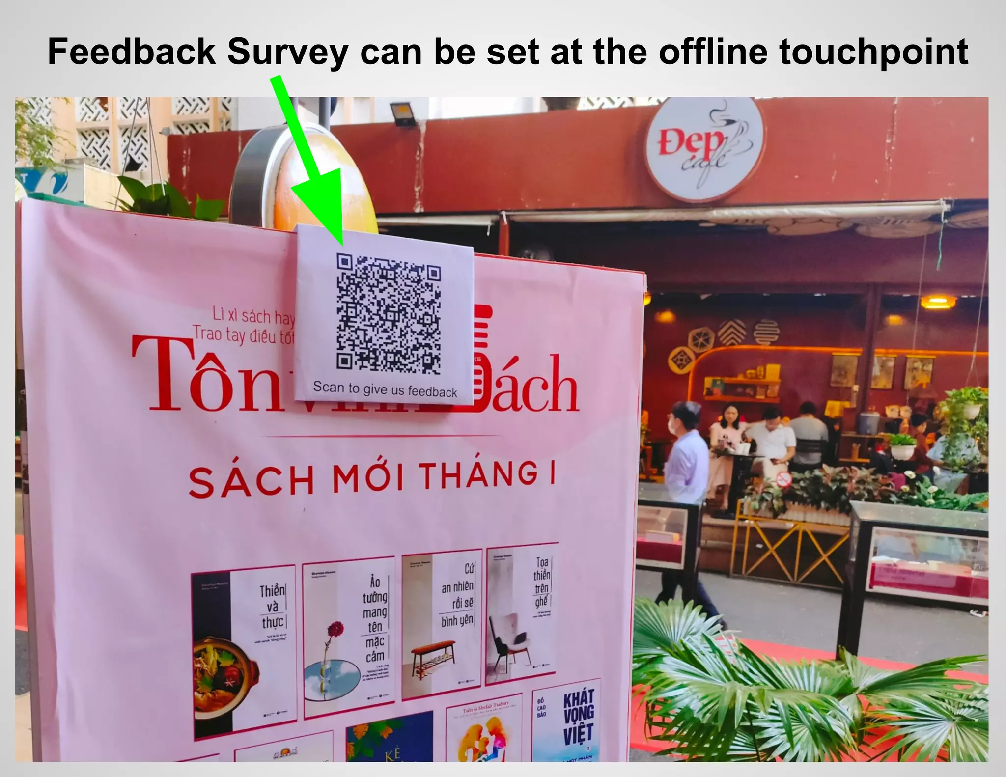 Feedback Survey can be set at the offline touchpoint
 