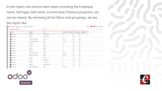 How to Track Employee Skill Growth with Skills Evolution Report in Odoo ...