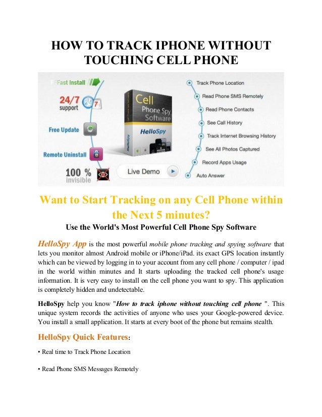 How To Track Iphone Without Touching Cell Phone