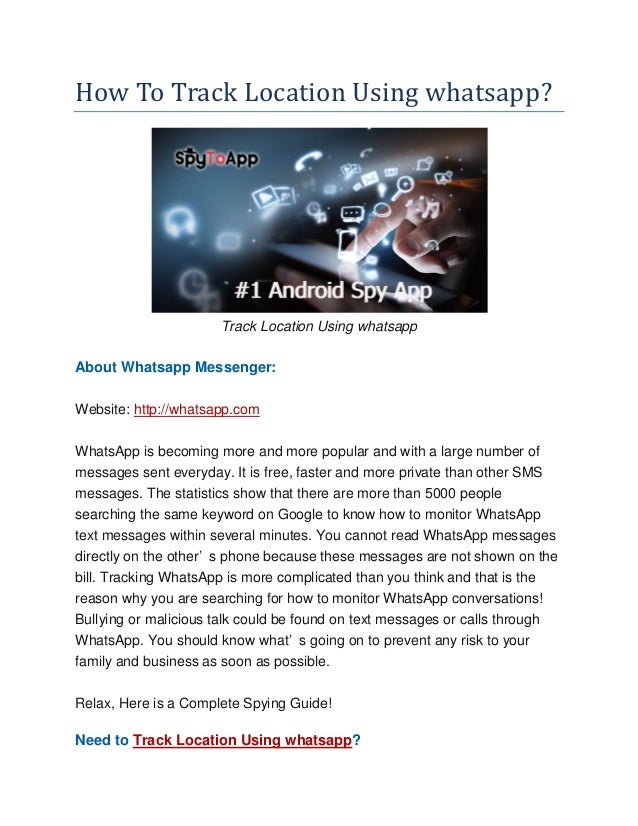How to track location using whatsapp