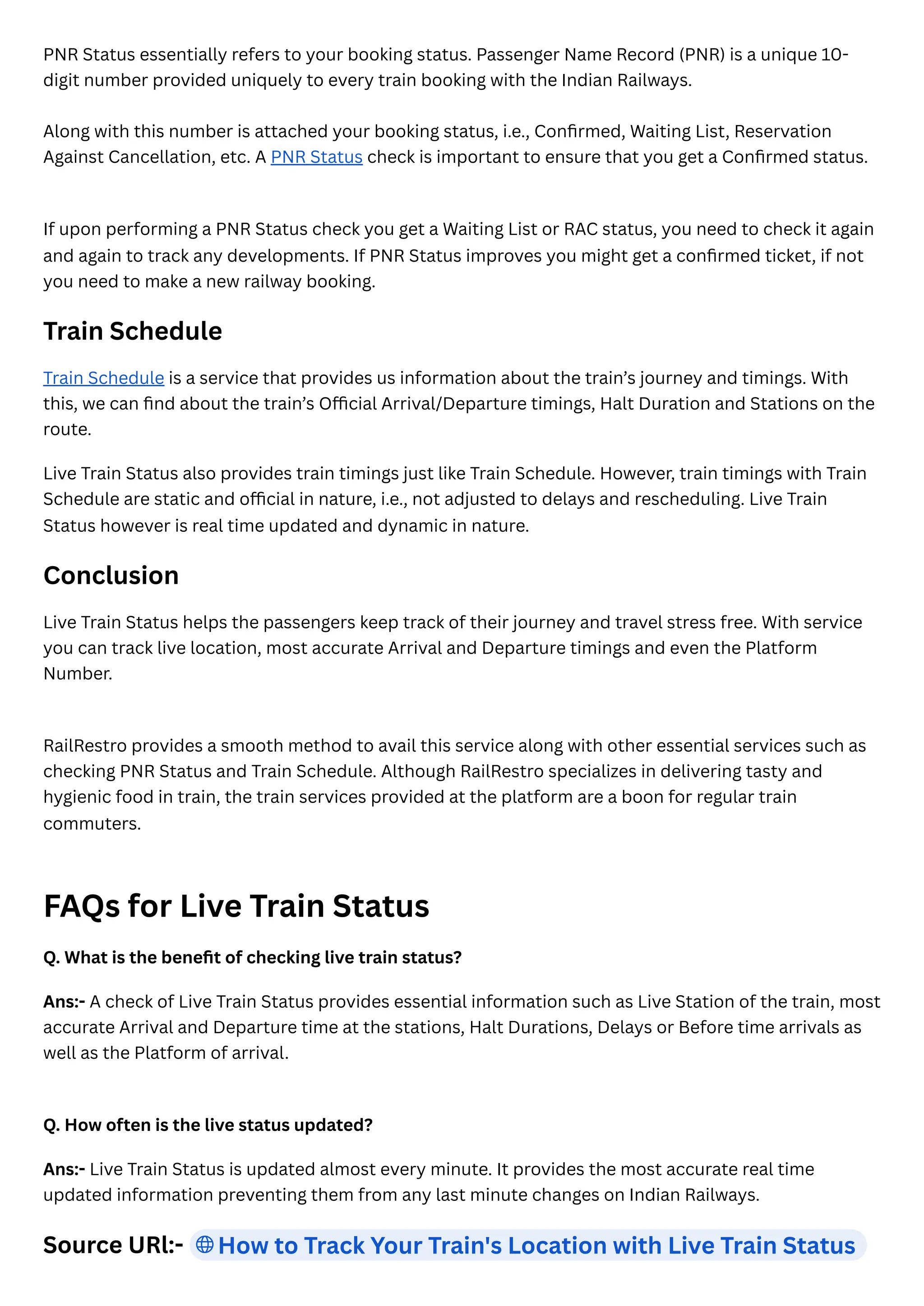 How to Track Your Train's Location with Live Train Status | PDF