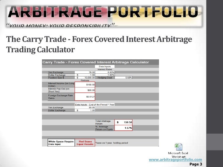 Forex arbitrage calculator