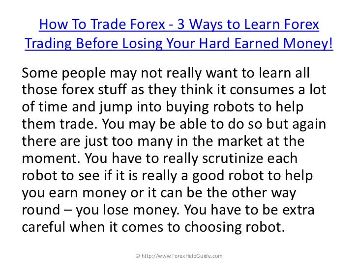 Lost all money in forex