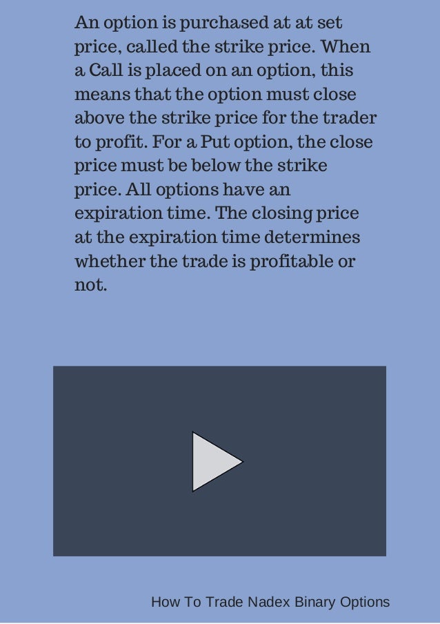 Nadex binary options hours