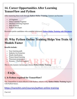 How to Train AI Models Using TensorFlow and Python - Python Online ...