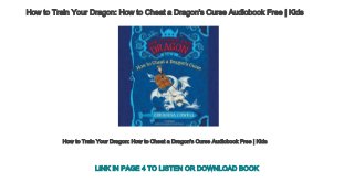 How to Train Your Dragon: How to Cheat a Dragon's Curse Audiobook Free | Kids
How to Train Your Dragon: How to Cheat a Dragon's Curse Audiobook Free | Kids
LINK IN PAGE 4 TO LISTEN OR DOWNLOAD BOOK
 