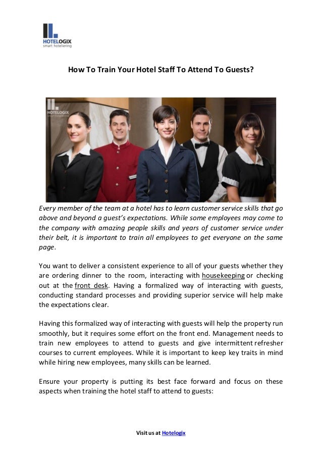 how to train your hotel staff to attend to guests how to train customer service skills