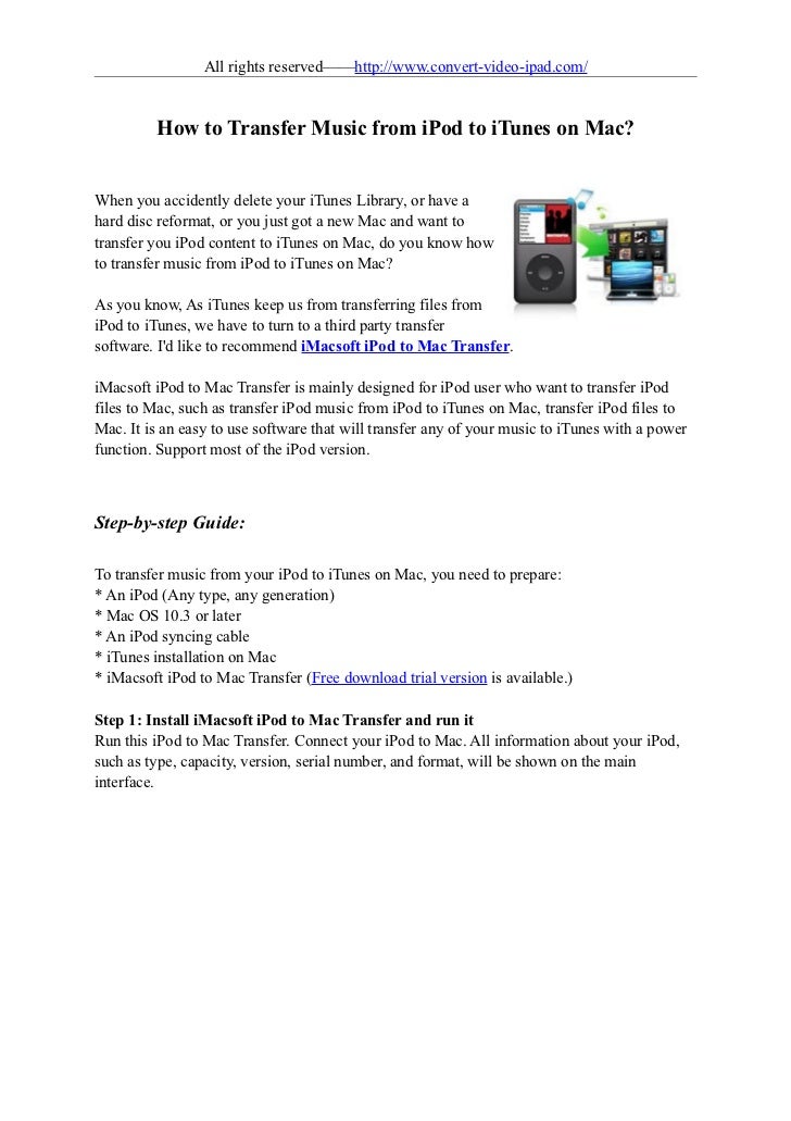 How to download music from ipod to itunes on mac os How to download music from ipod to itunes on mac os