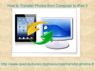 How to Transfer Photos from Computer to iPad 2




http://www.ipad-to-itunes.biz/resources/transfer-photos-fro
 