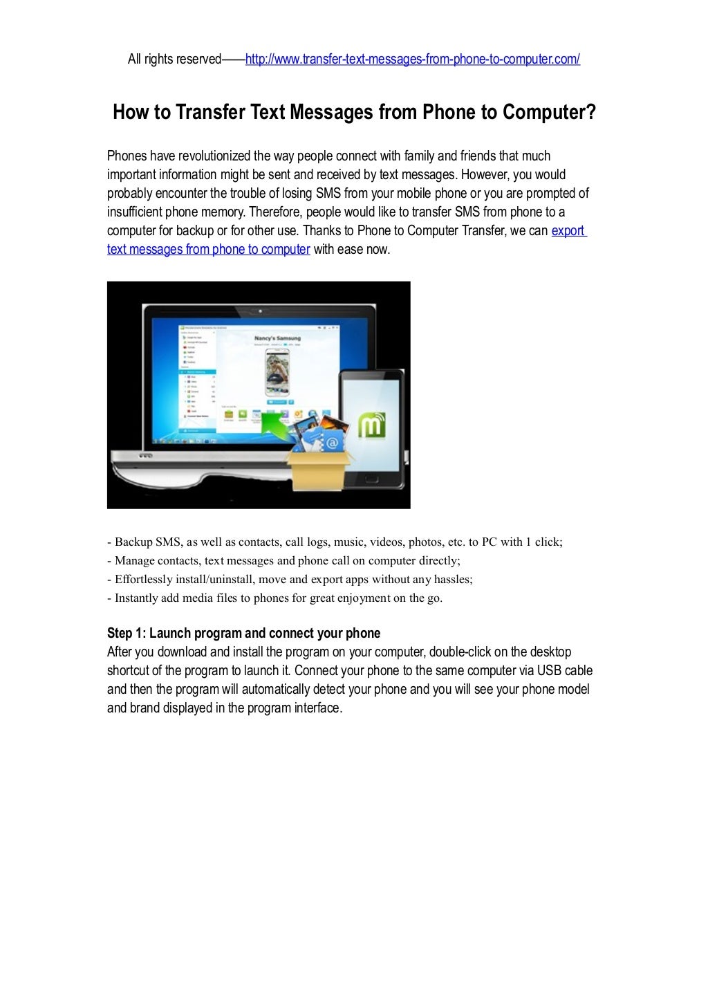 How To Transfer Text Messages From Phone To Computer
