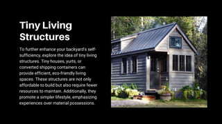 How to Transform Your Backyard into Profitable Self Sufficient Off Grid ...