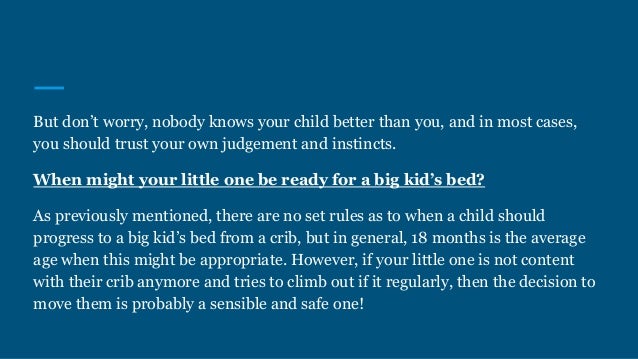 How To Transition Out Of The Crib To A Toddler Bed